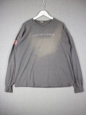 Nine Inch Nails Vintage Distressed Faded Grunge Band Tee Mens XL Y2K 2000s